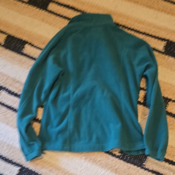 Columbia Green Full-Zip Fleece Jacket, XL Womens, Logo, GUC, Outdoor Chic - Picture 11 of 12